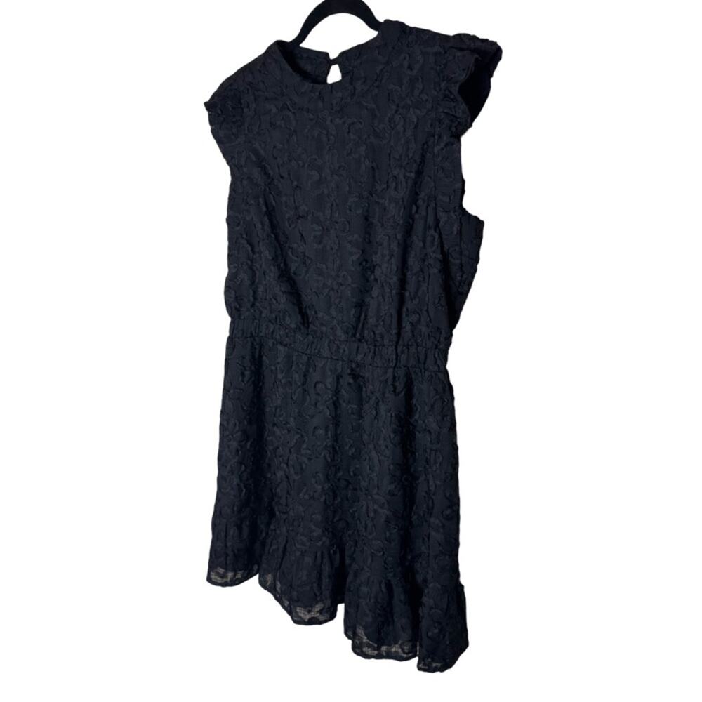 Adelyn Rae Rinata Organza Mini Dress- Black Size L - Picture 6 of 7